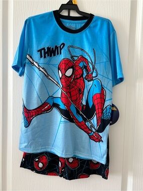 Marvel Boys Blue and Red Spider-Man Pajama Set